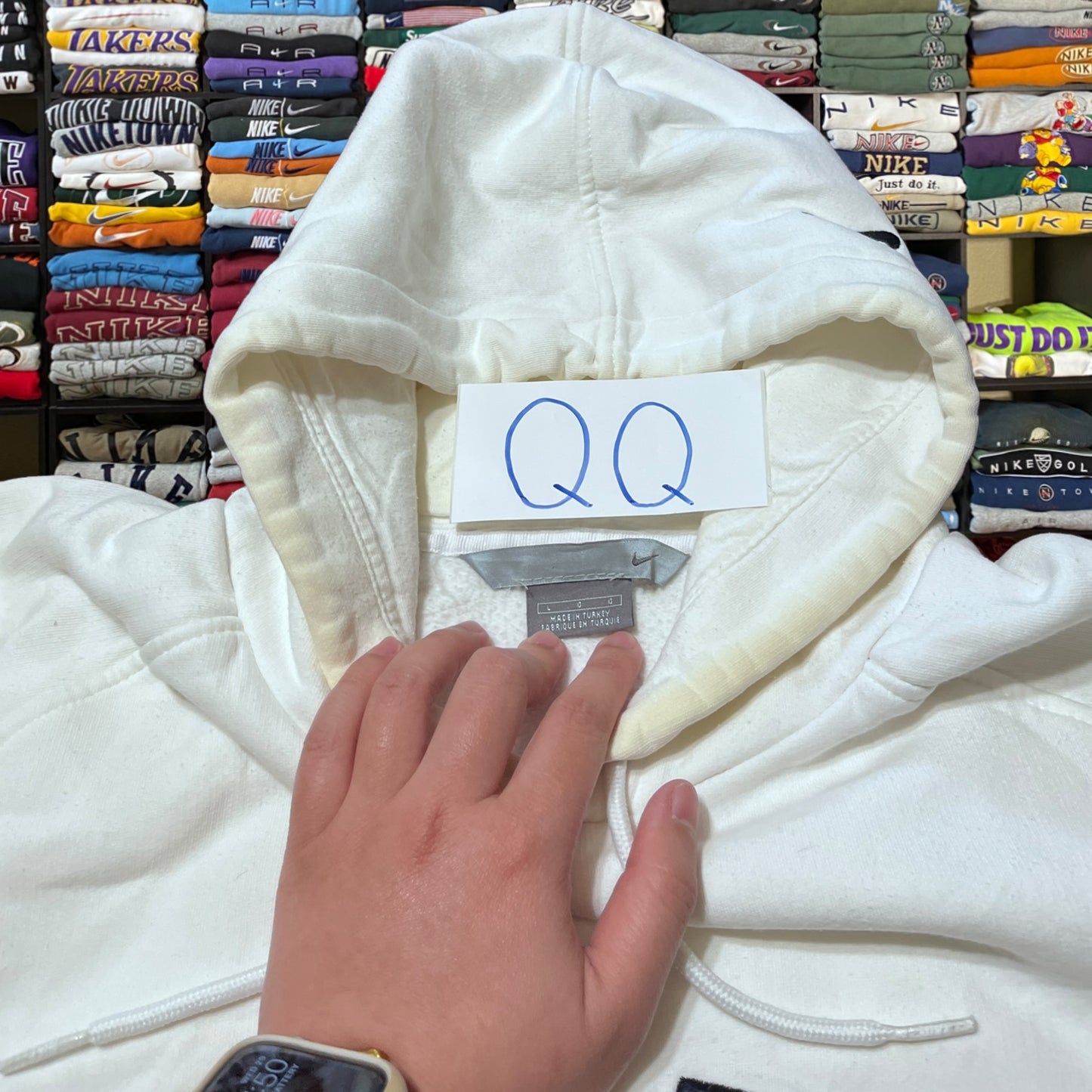 Y2K Nike spelled out hoodie