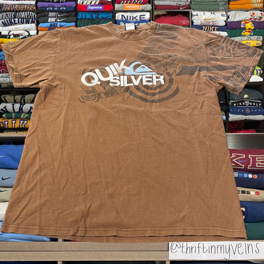 Y2K quiksilver brown skater shirt