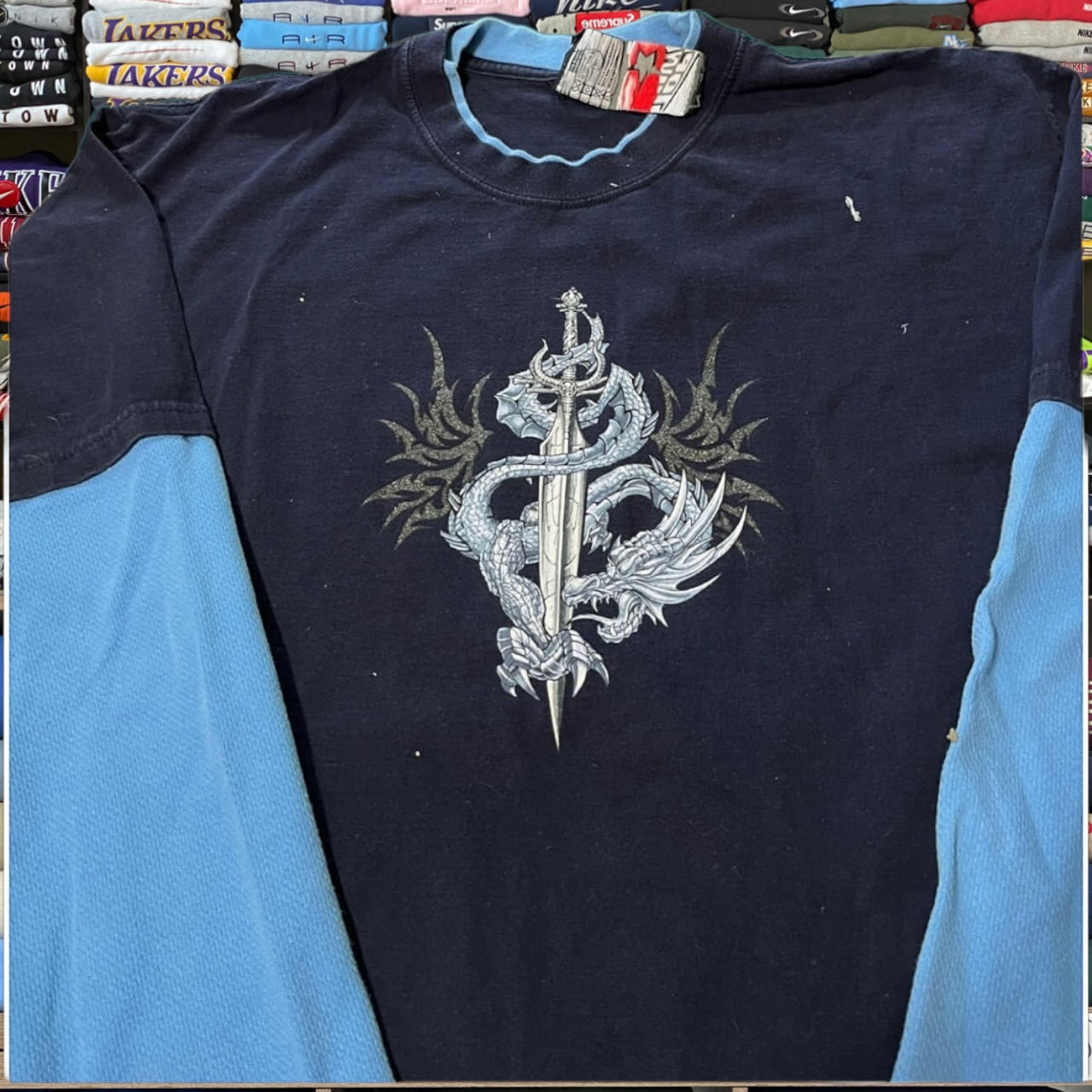 Vintage dragon skater top heavy shirt