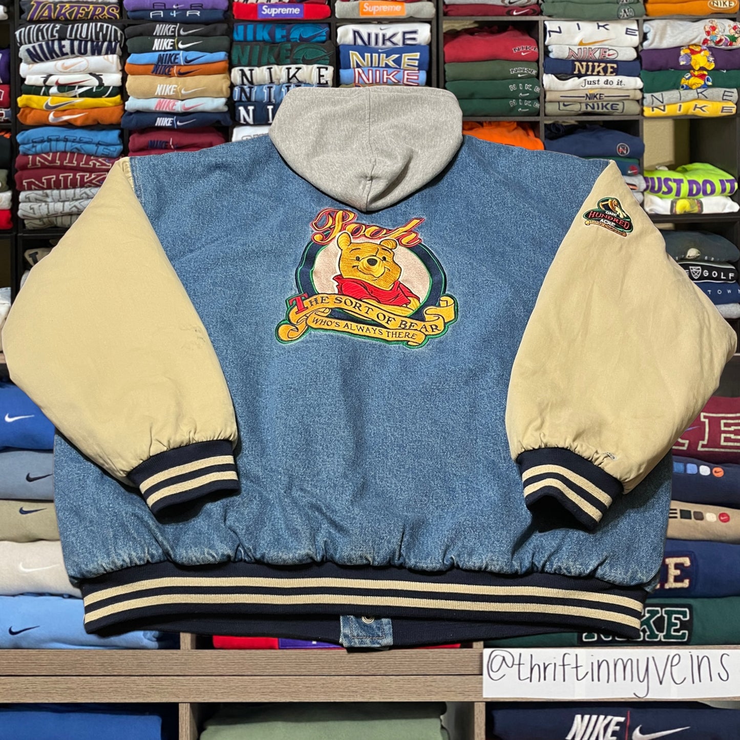 vintage winnie the pooh varsity jacket