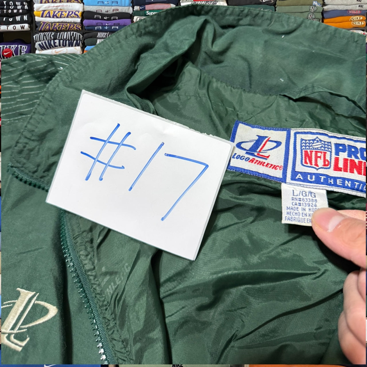 90s green baypackers windbreaker (Large)