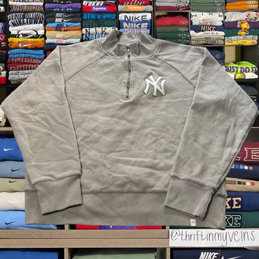 Y2K New York Yankees mlb baseball quarter zip sweater