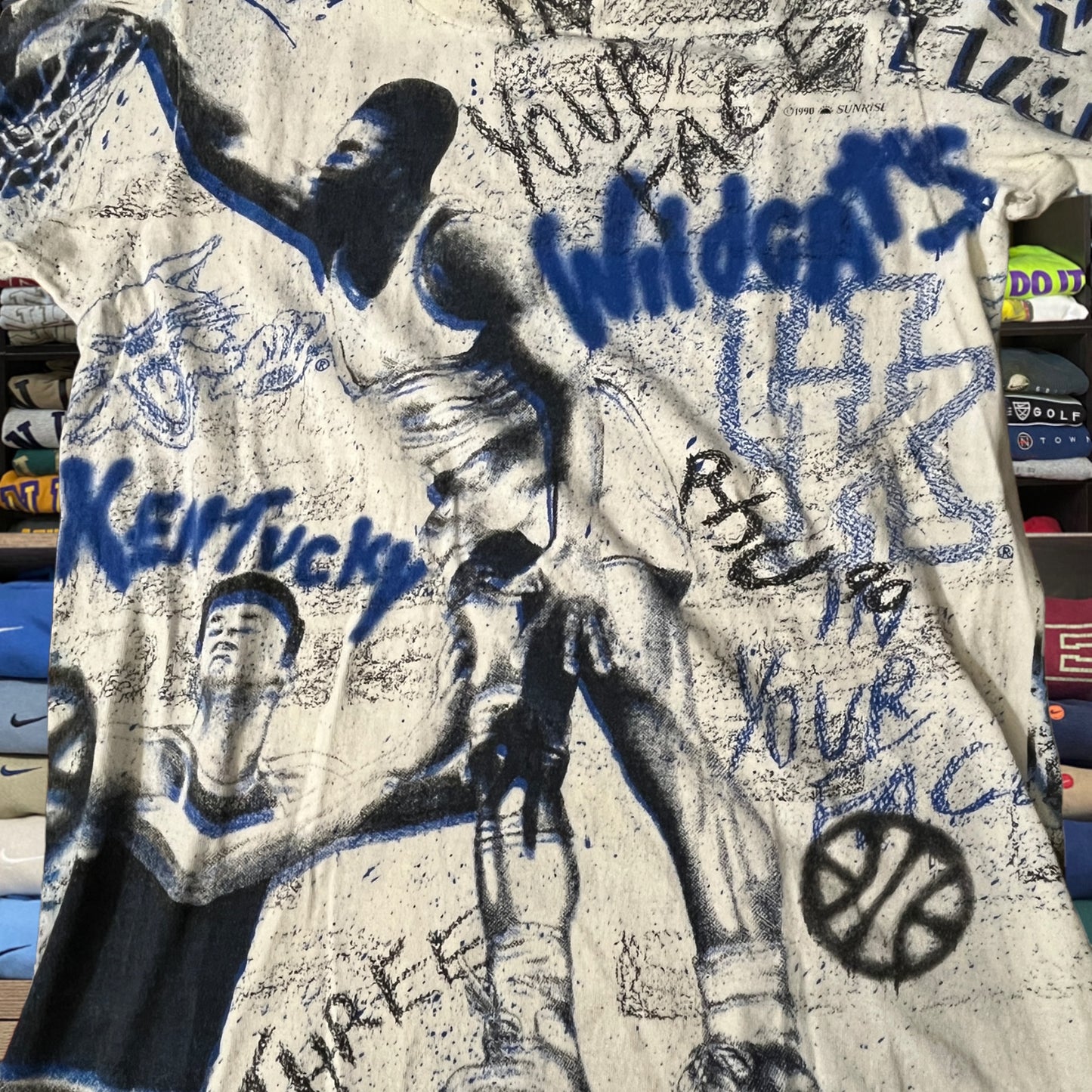 90s Kentucky wildcats Kentucky university all over print shirt