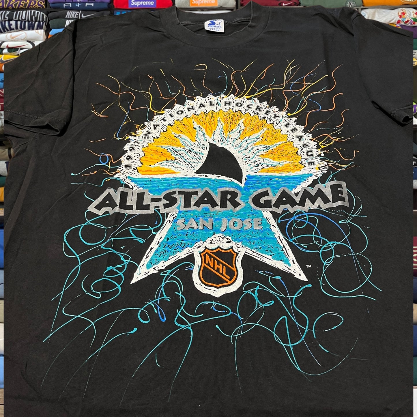 90s San Jose sharks nhl hockey shirt