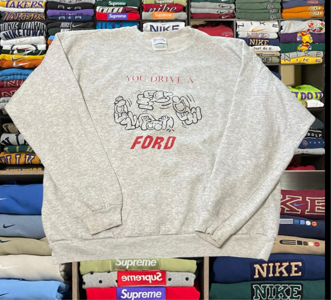 90s ford humor funny sweater