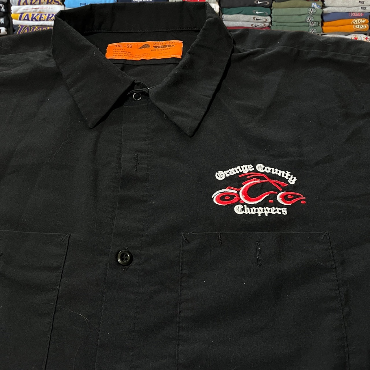 Orange County choppers biker motorcycle button up