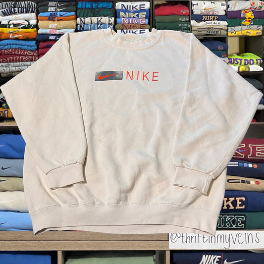 90s Nike spelled out logo sweater/ as seen on Madison beer