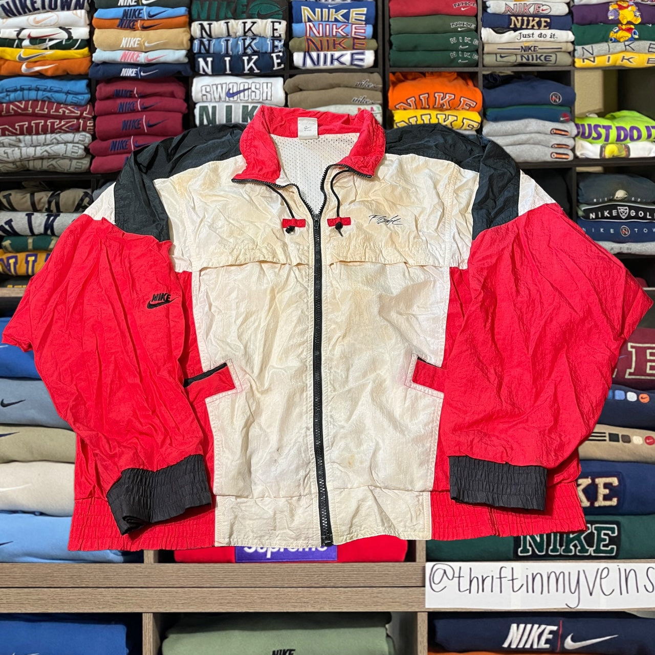 90s Nike x Michael Jordan flight windbreaker mesh interior