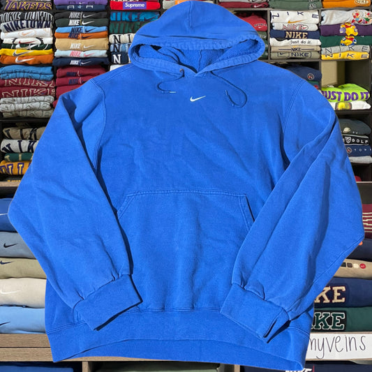 Y2K 2001 nike blue center swoosh hoodie