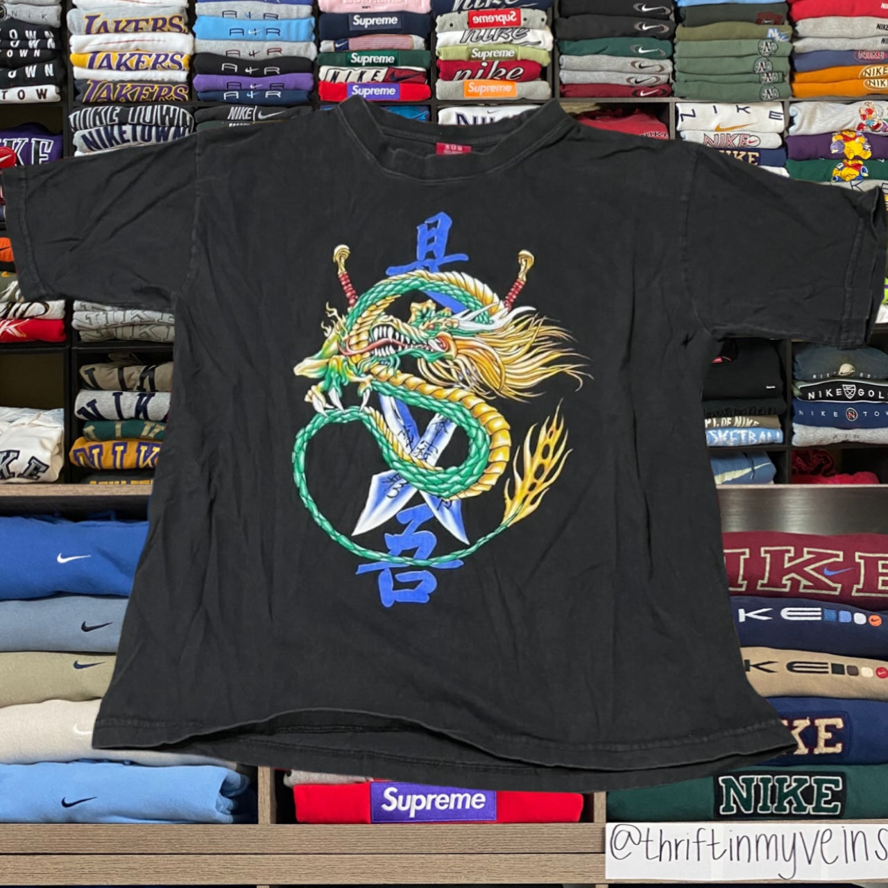 Y2K Dragon sword skater shirt