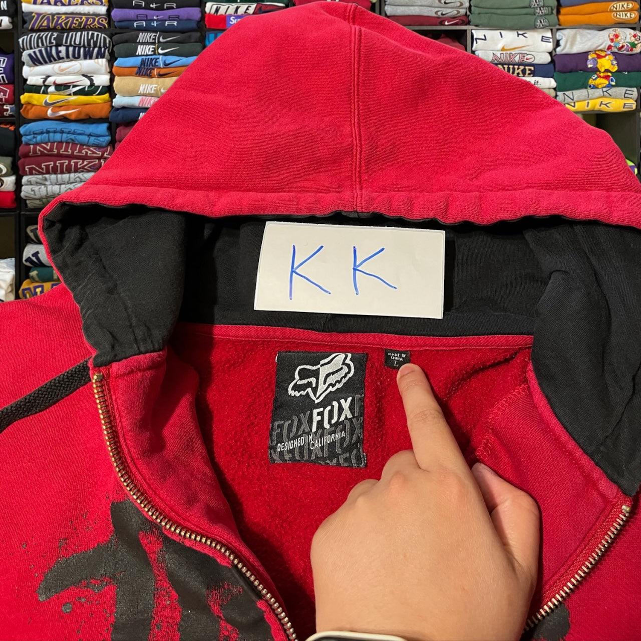 Y2K fox racing skater hoodie