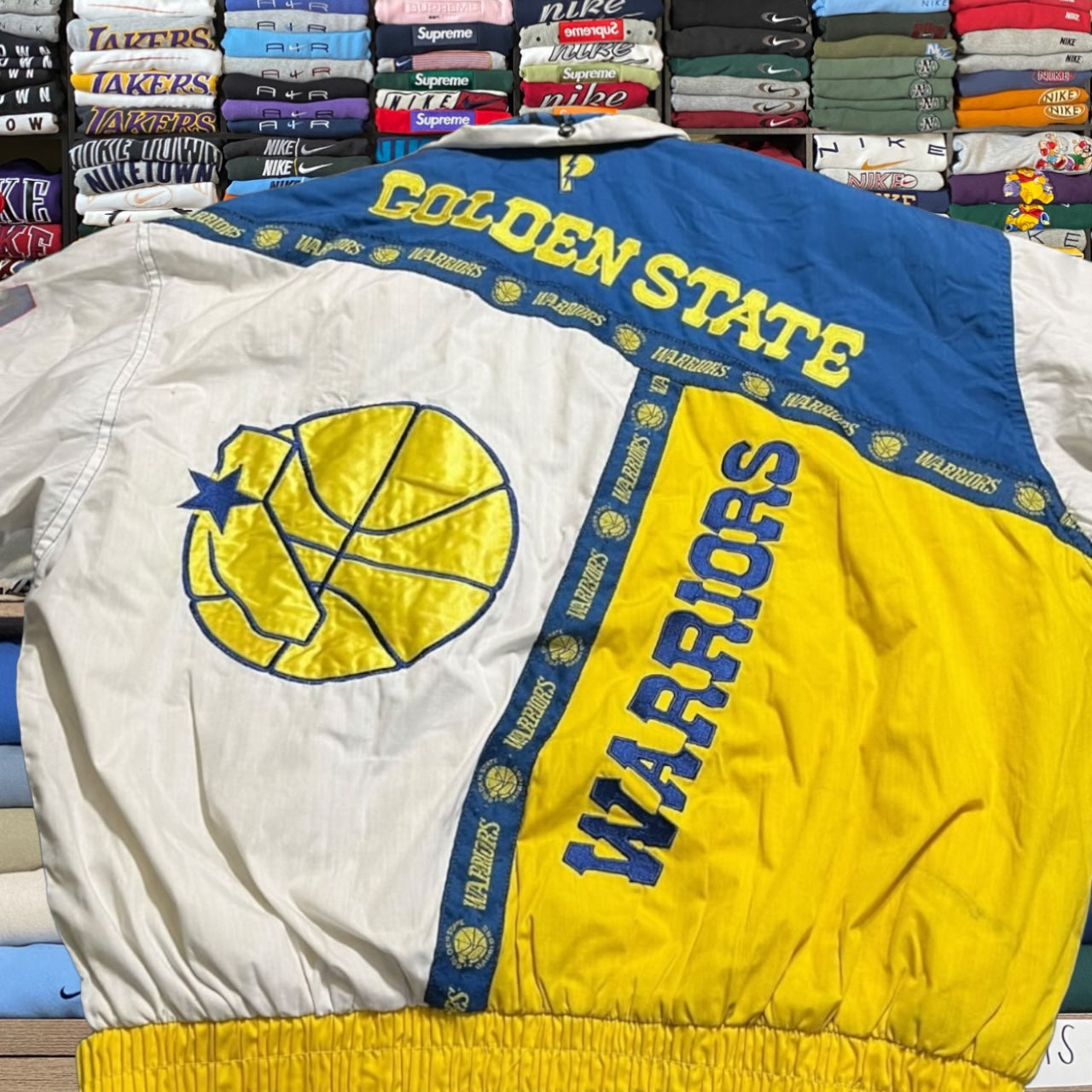 90s golden state warriors puffer jacket
