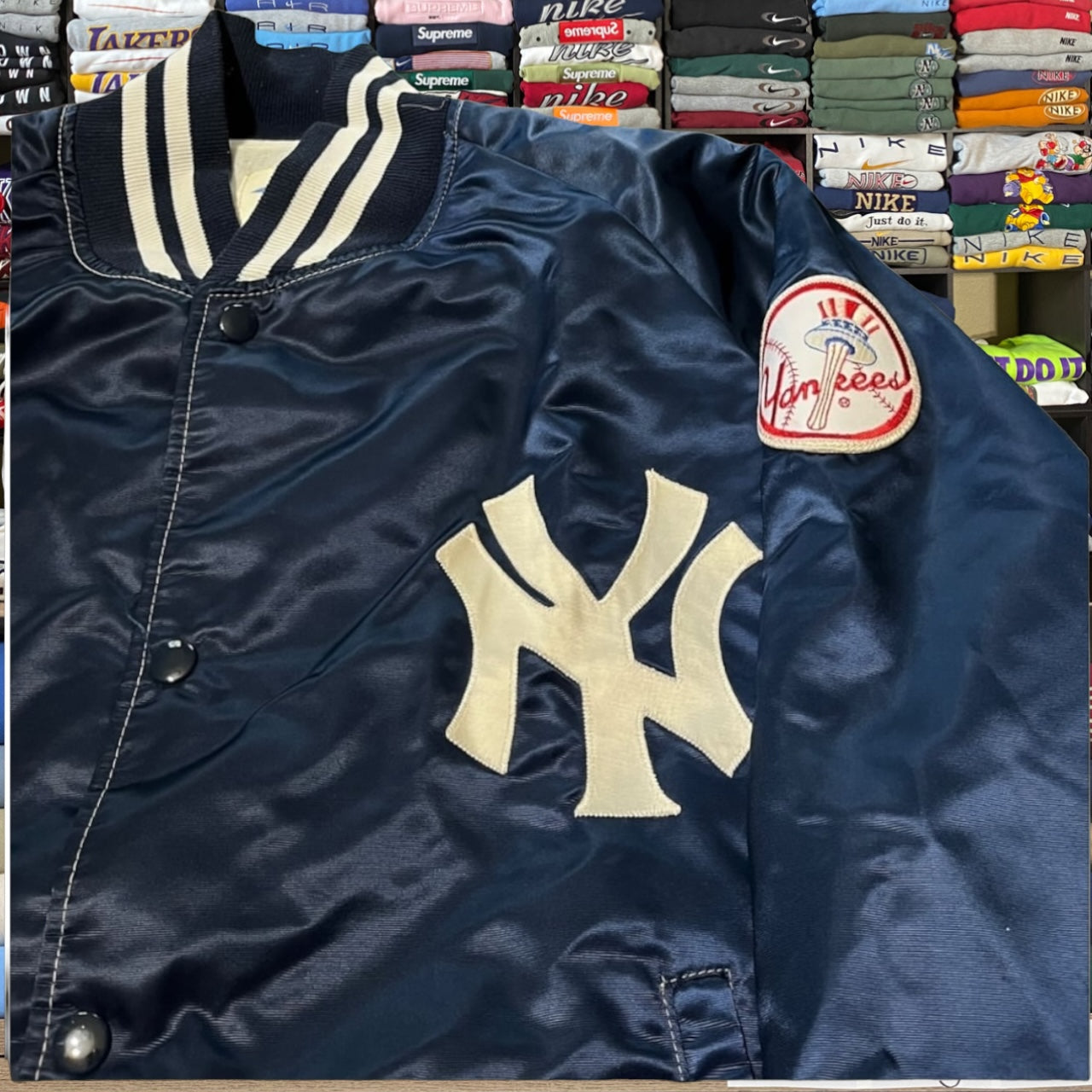 90s New York Yankees mlb baseball satin jacket