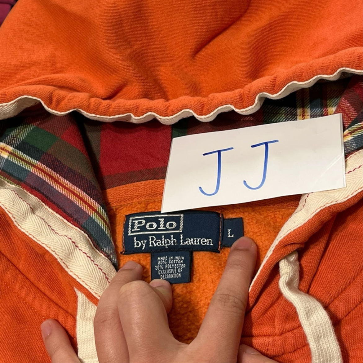 90d polo Ralph Lauren orange hoodie