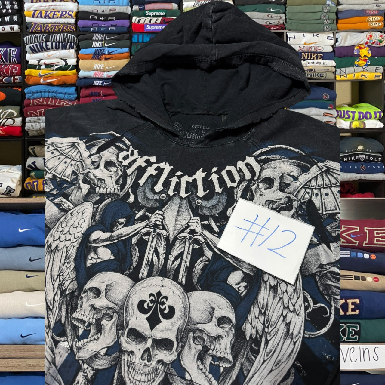 Affliction hoodie (medium)