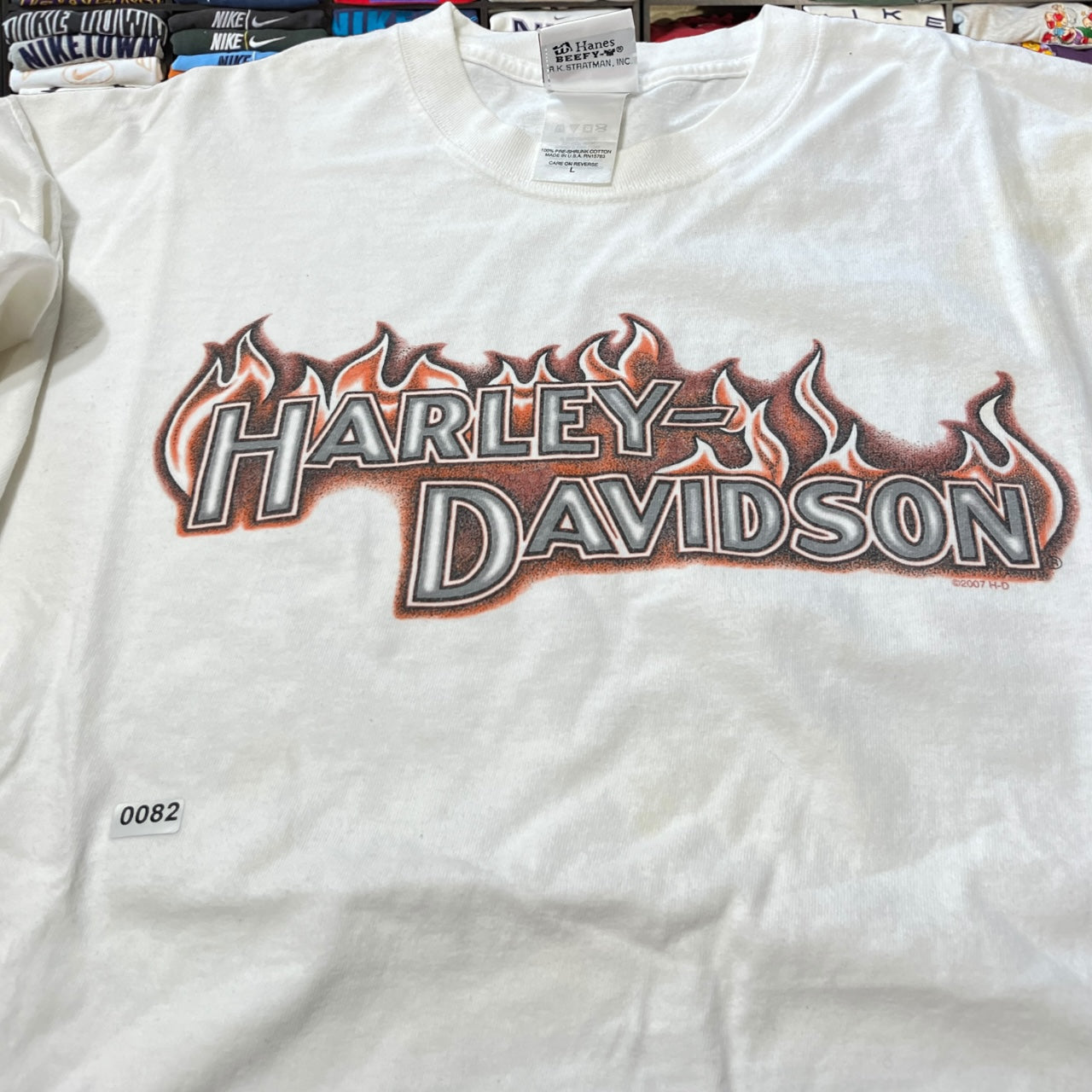 Vtg y2k Harley flame style motorcycle shirt