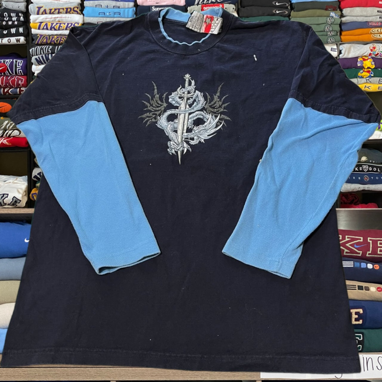 Vintage dragon skater top heavy shirt