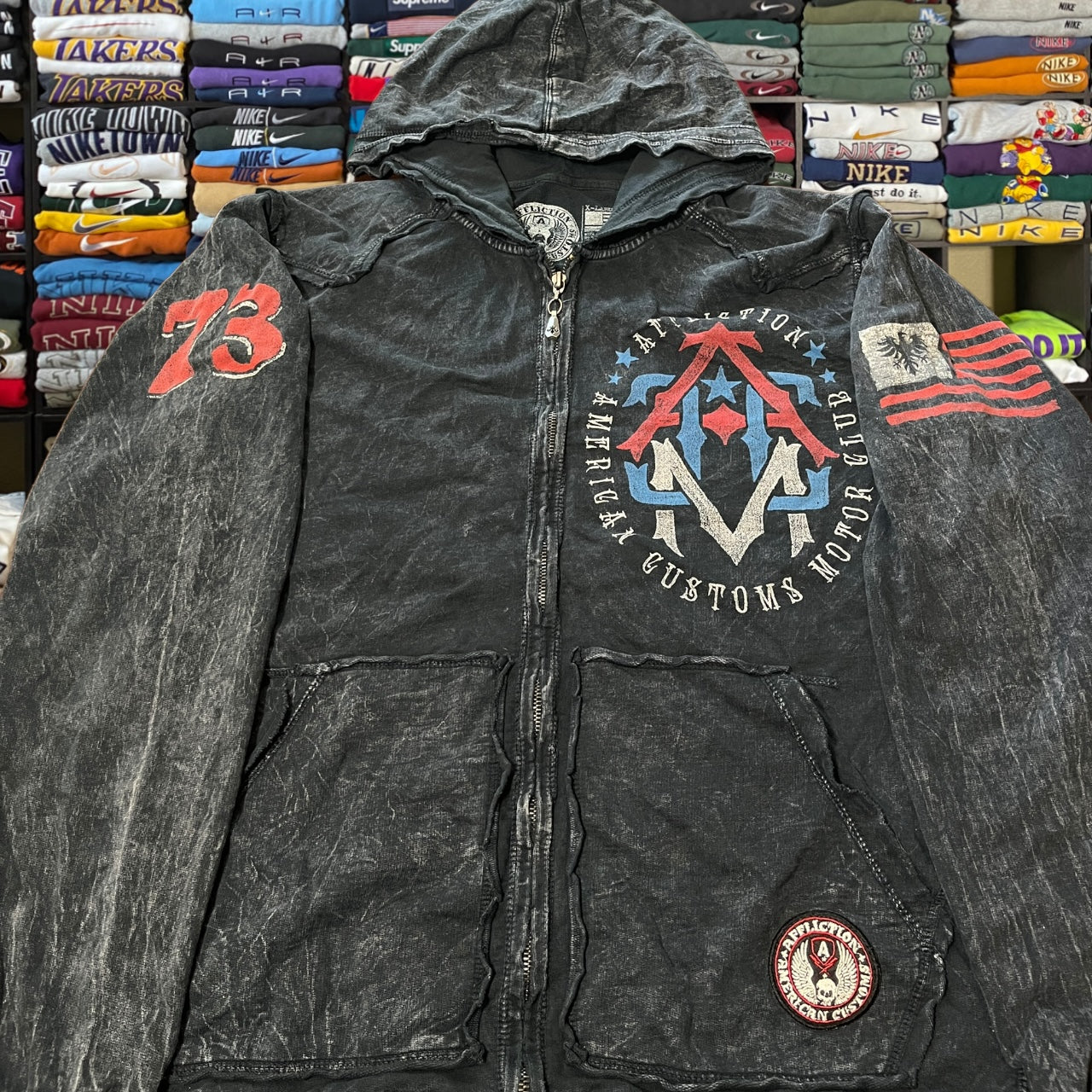 Y2K affliction grunge skater hoodie