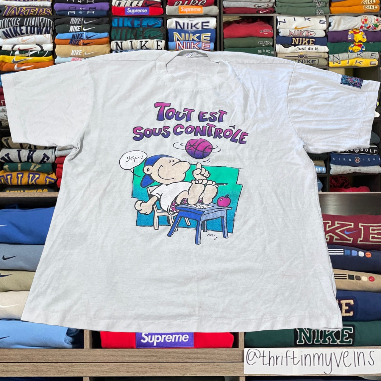 90s basketball hoop shirt