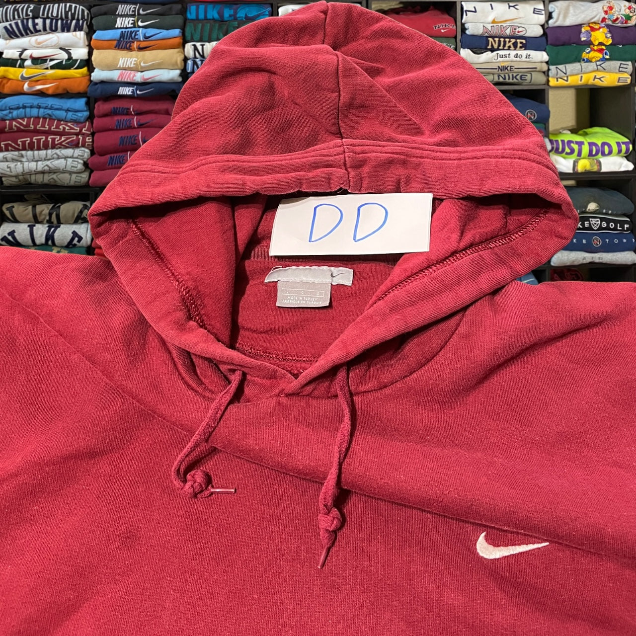 Y2K burgundy Nike hoodie