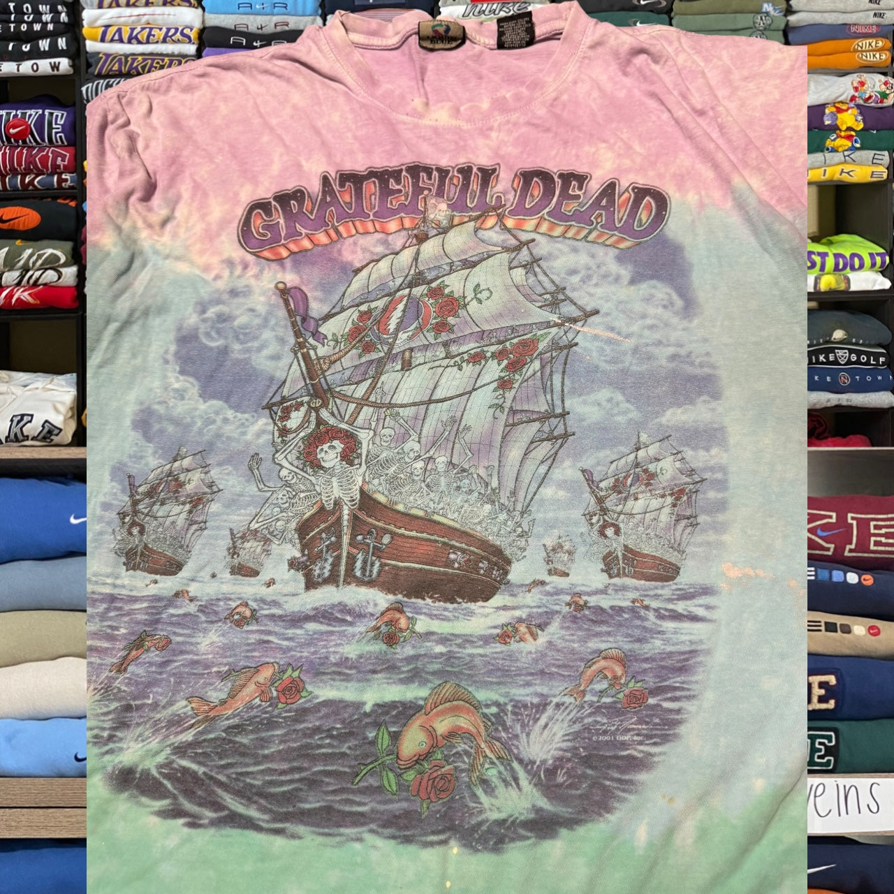 y2k liquid blue shirt(3xl)