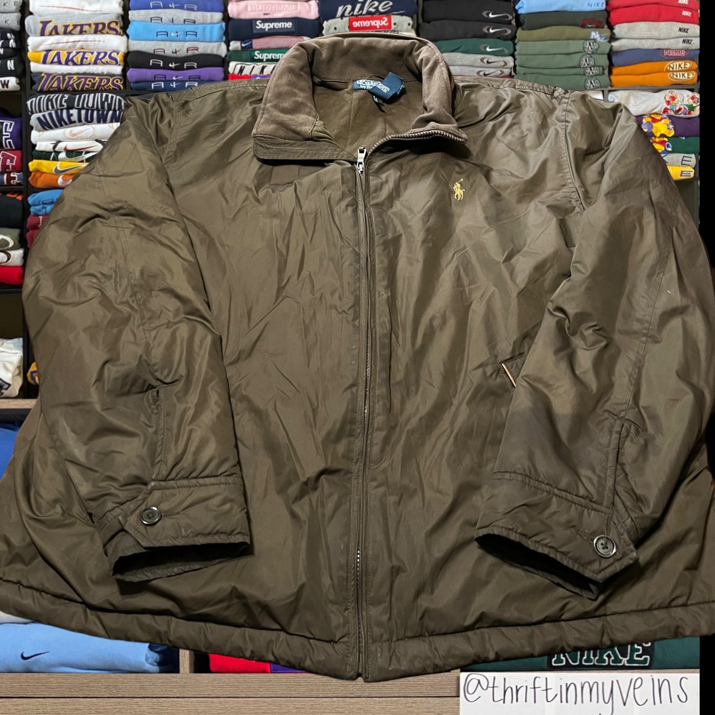 vintage 90s brown ralph lauren jacket