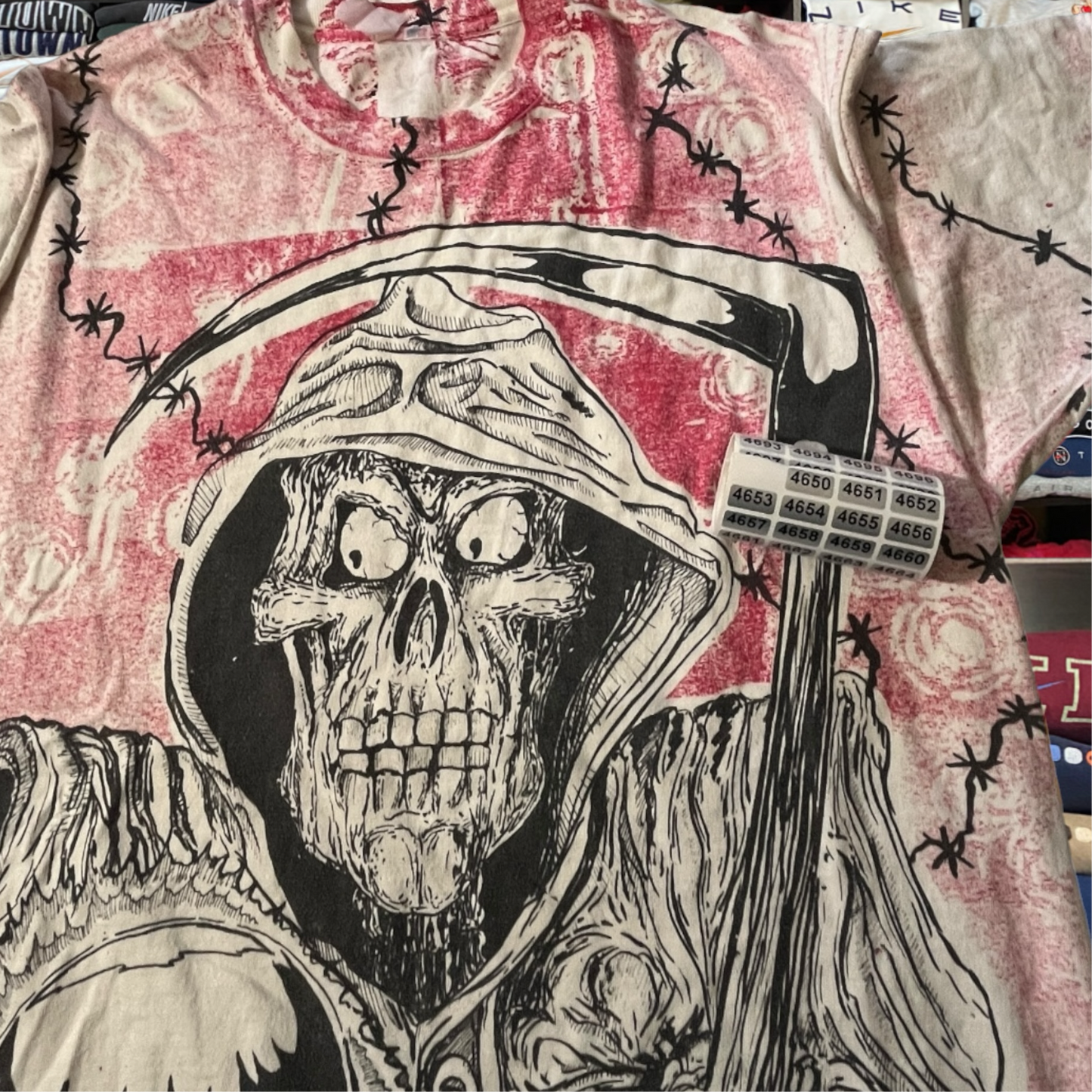 90s the grim reaper all over print