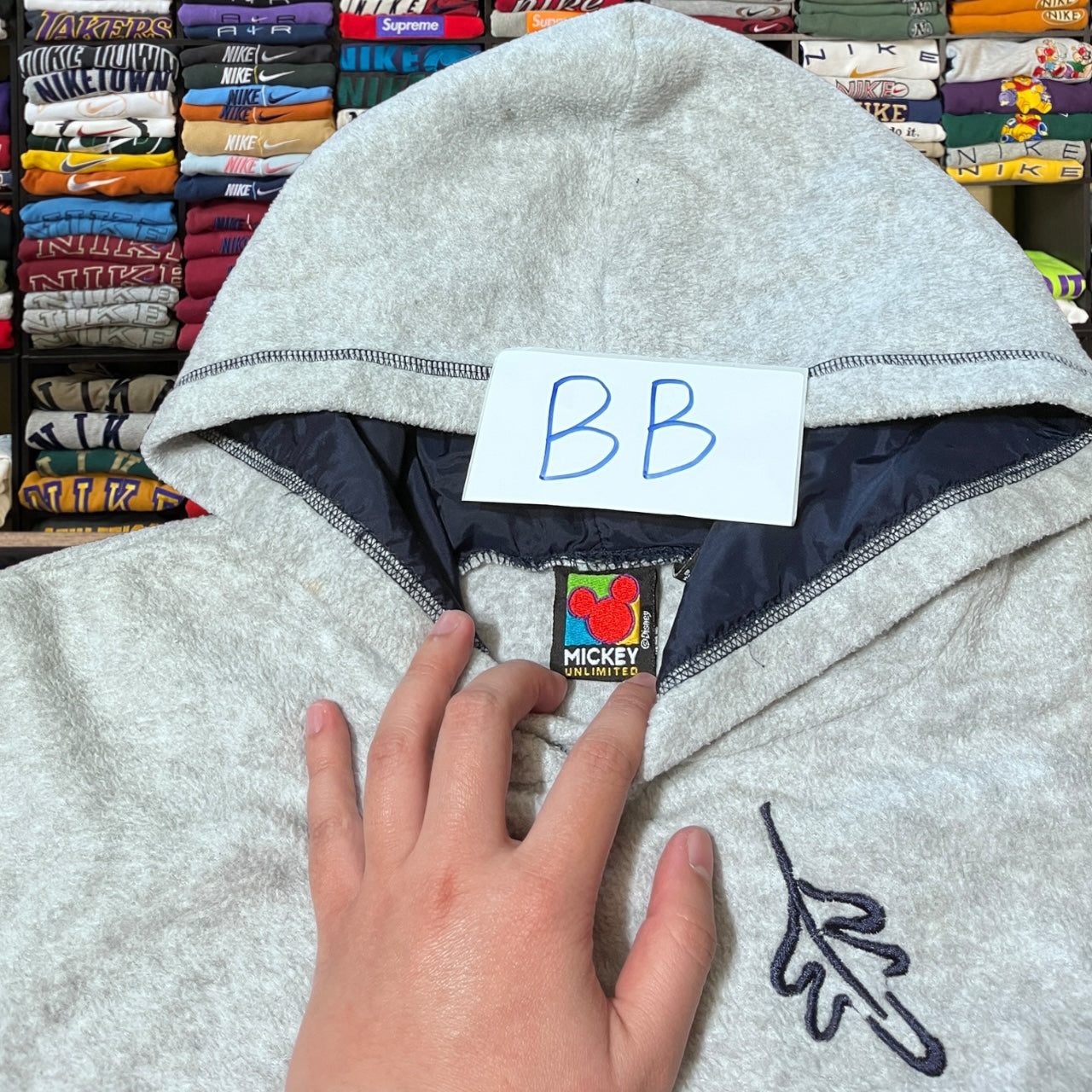 90s Mickey Mouse grey hoodie