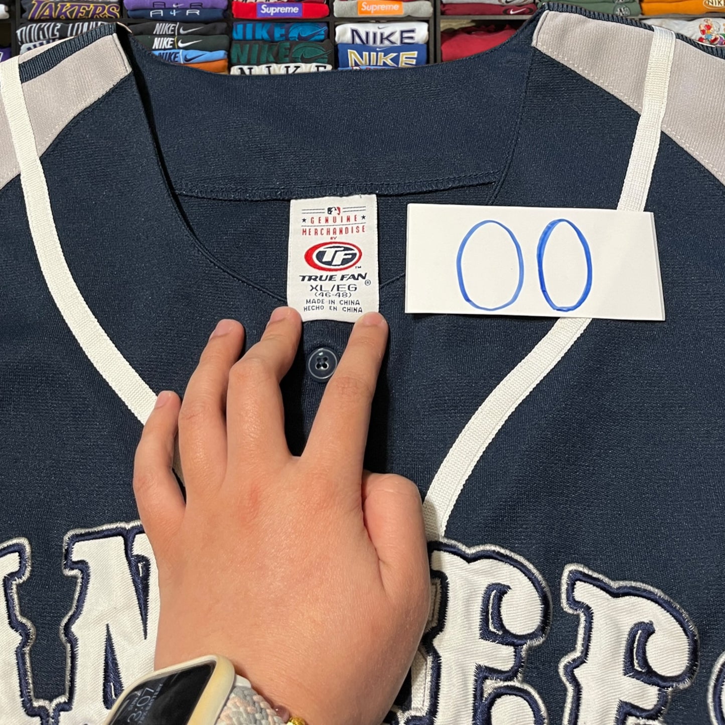 90s New York Yankees mlb baseball button up