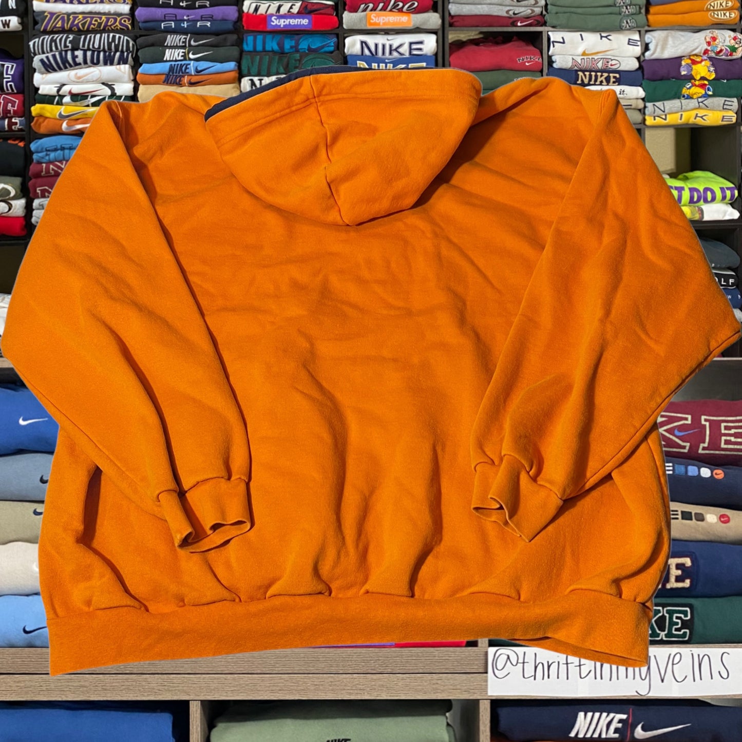 90s Nike spelled out patch logo hoodie