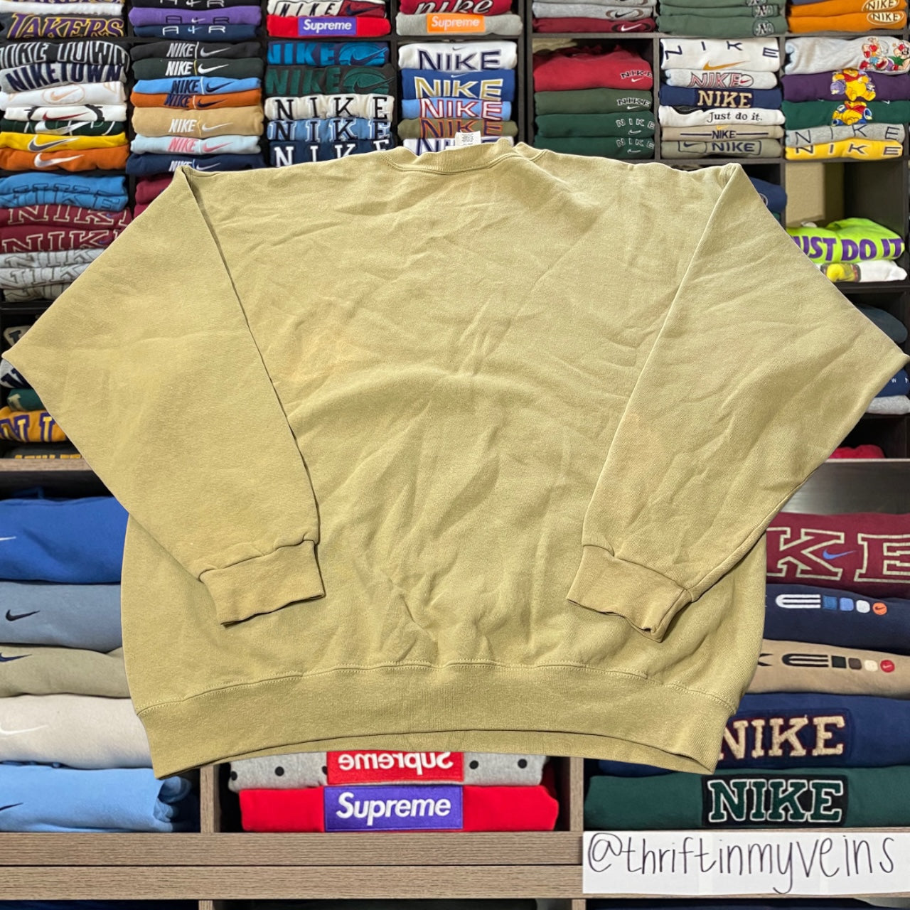 90s Reebok crème earth tone sweater