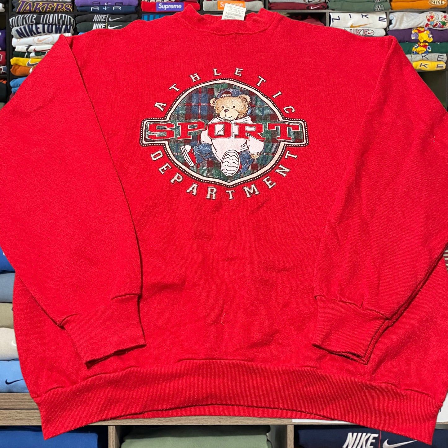 Vintage 90s athletics sport bear sweater