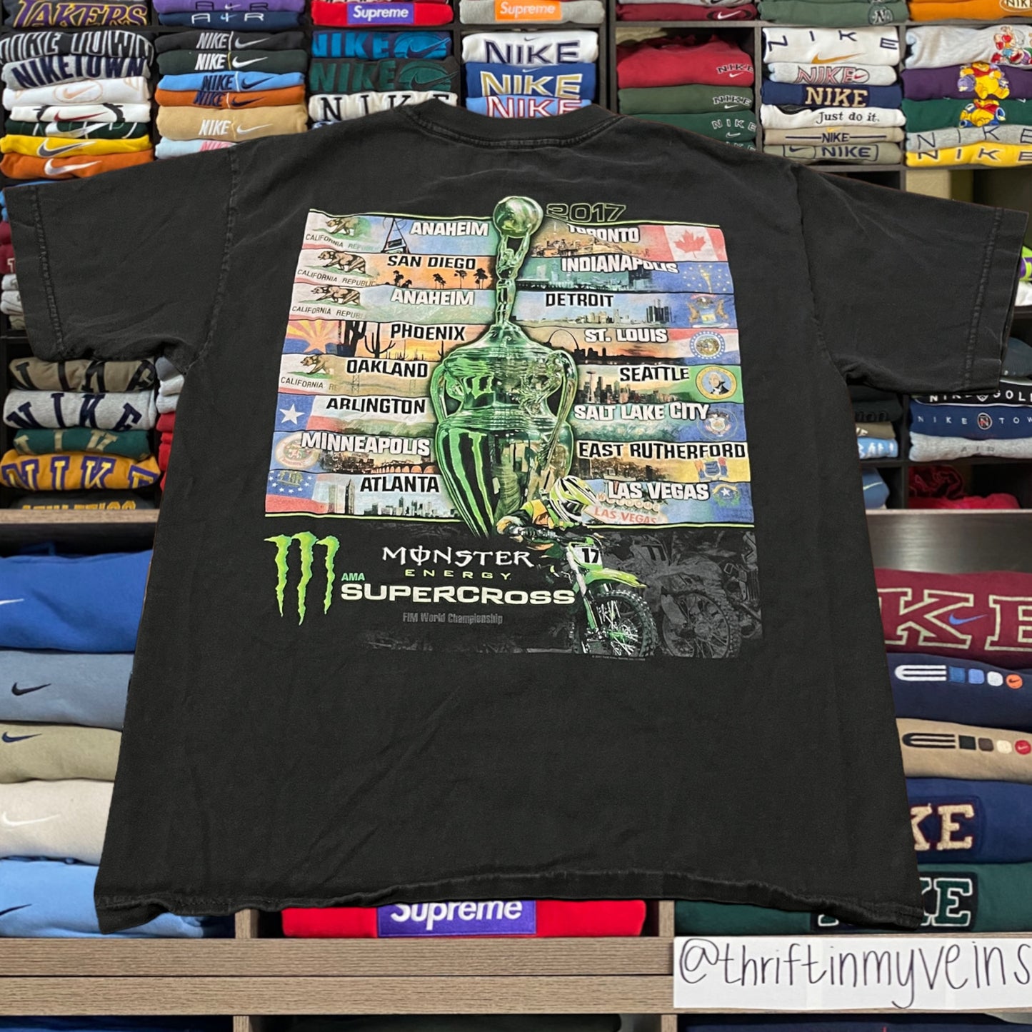 vintage 2014 super cross monster energy shirt
