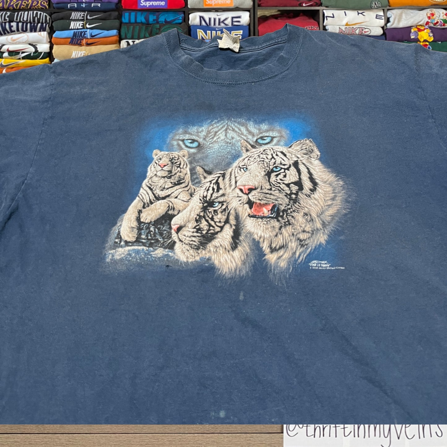Vtg 90s tiger nature shirt