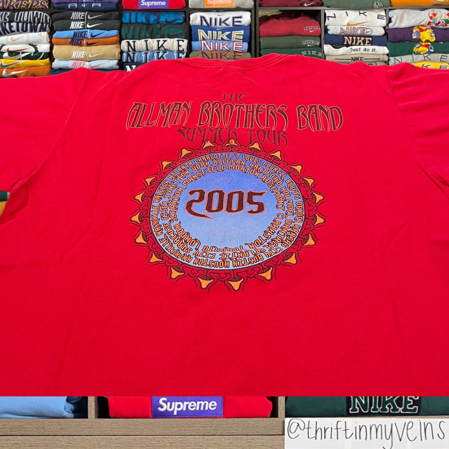 Y2K 2005 allman brothers band tour shirt