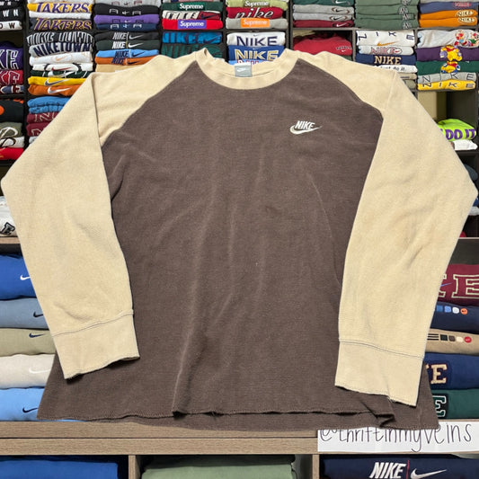 y2k brown nike long sleeve (Xxlarge)