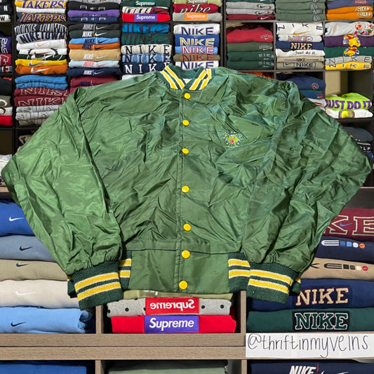 80s green satin jacket (large)