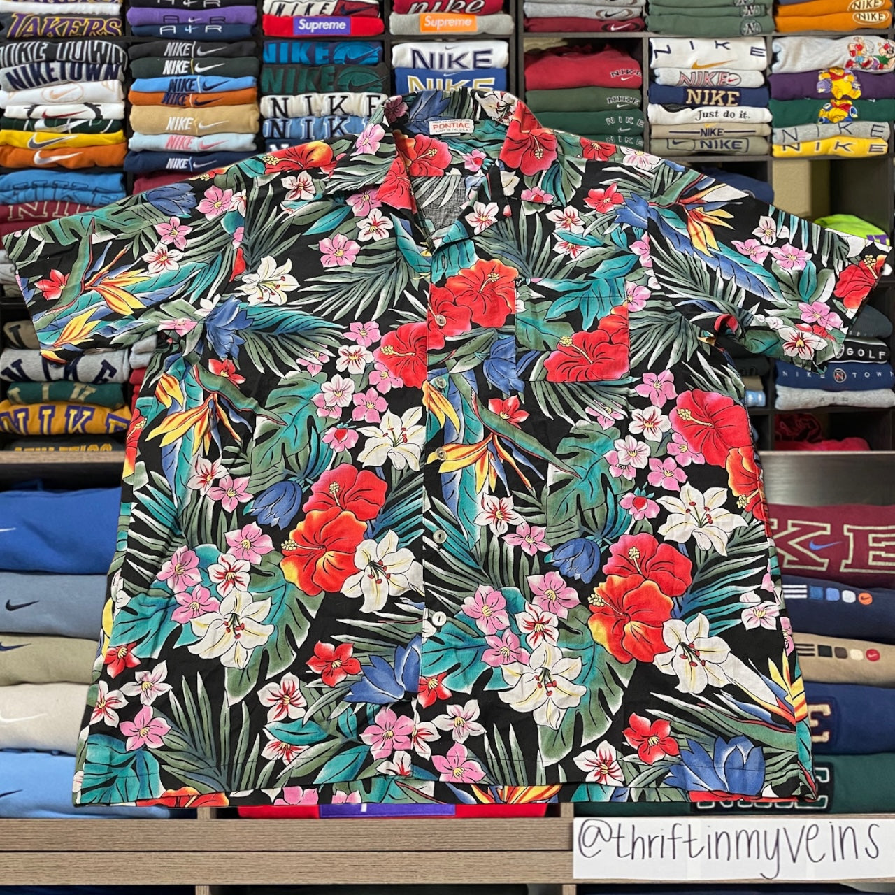 90s floral button up