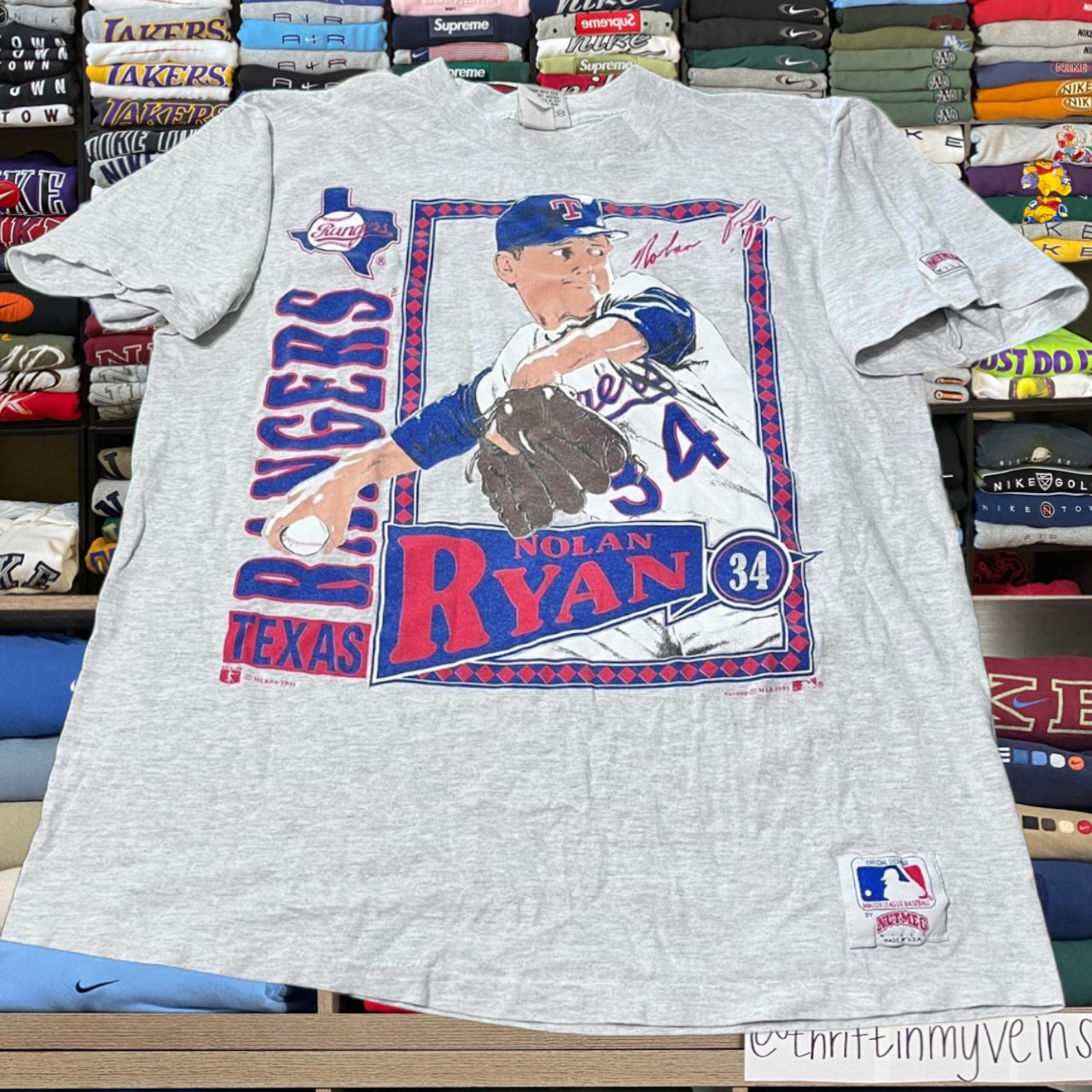 90s Texas rangers mlb baseball Ryan shirt