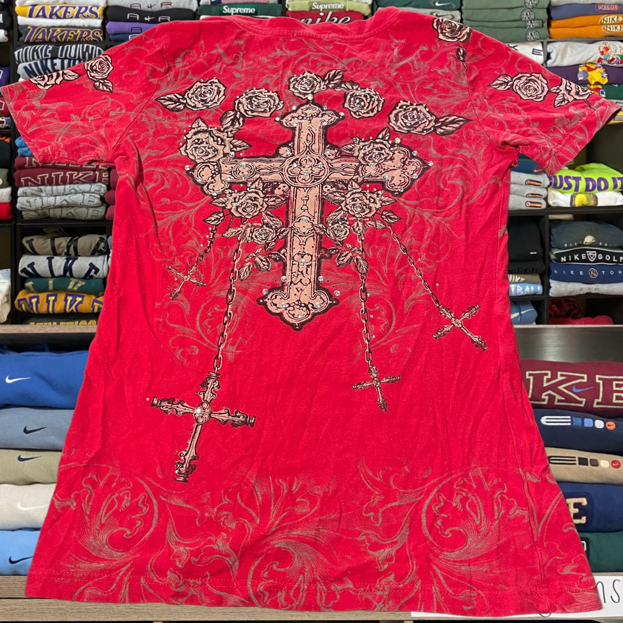 Y2K skater cross grunge style shirt