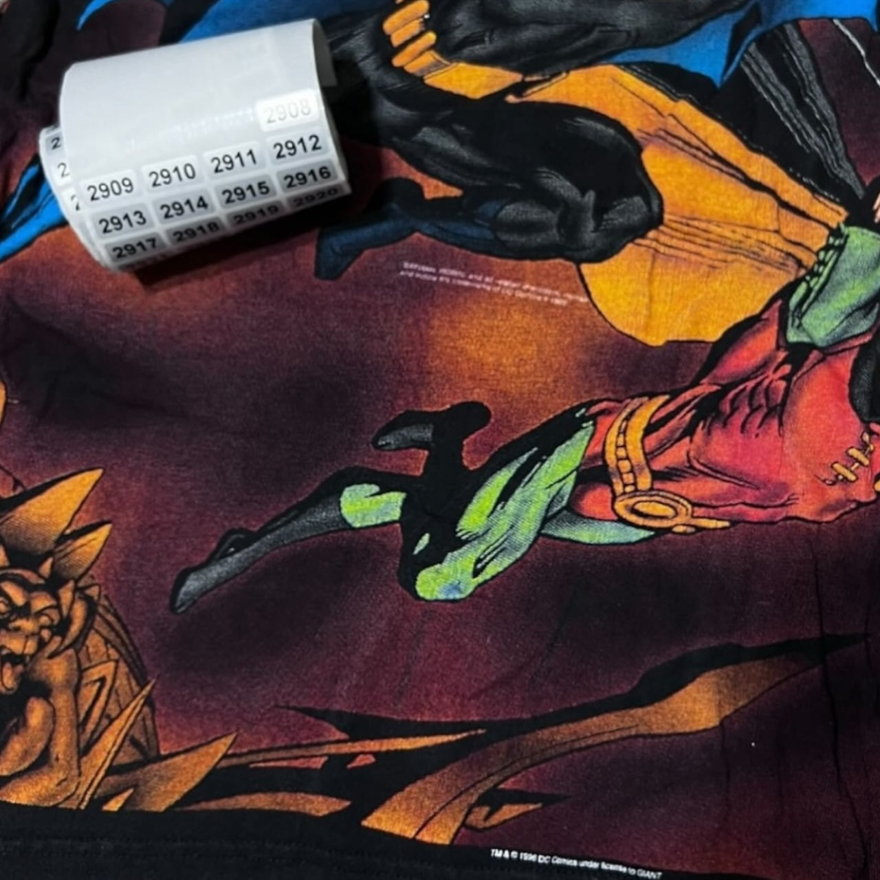 90s Batman robin all over print shirt