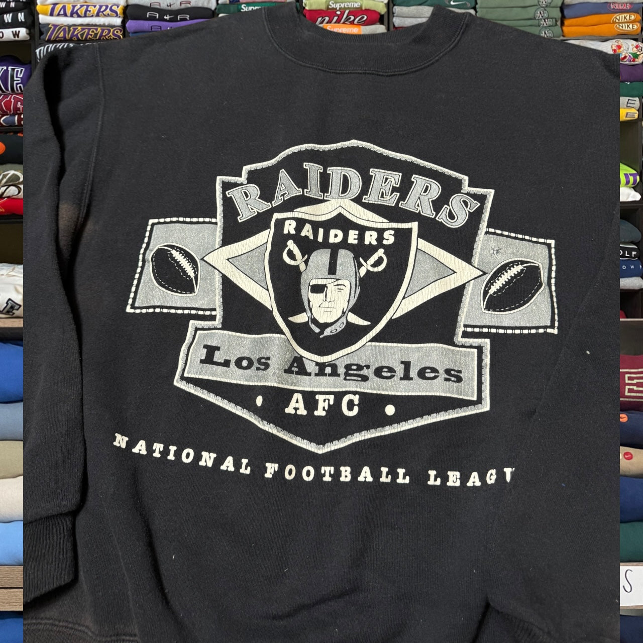 90s oakland raiders sweatshirt (Large)