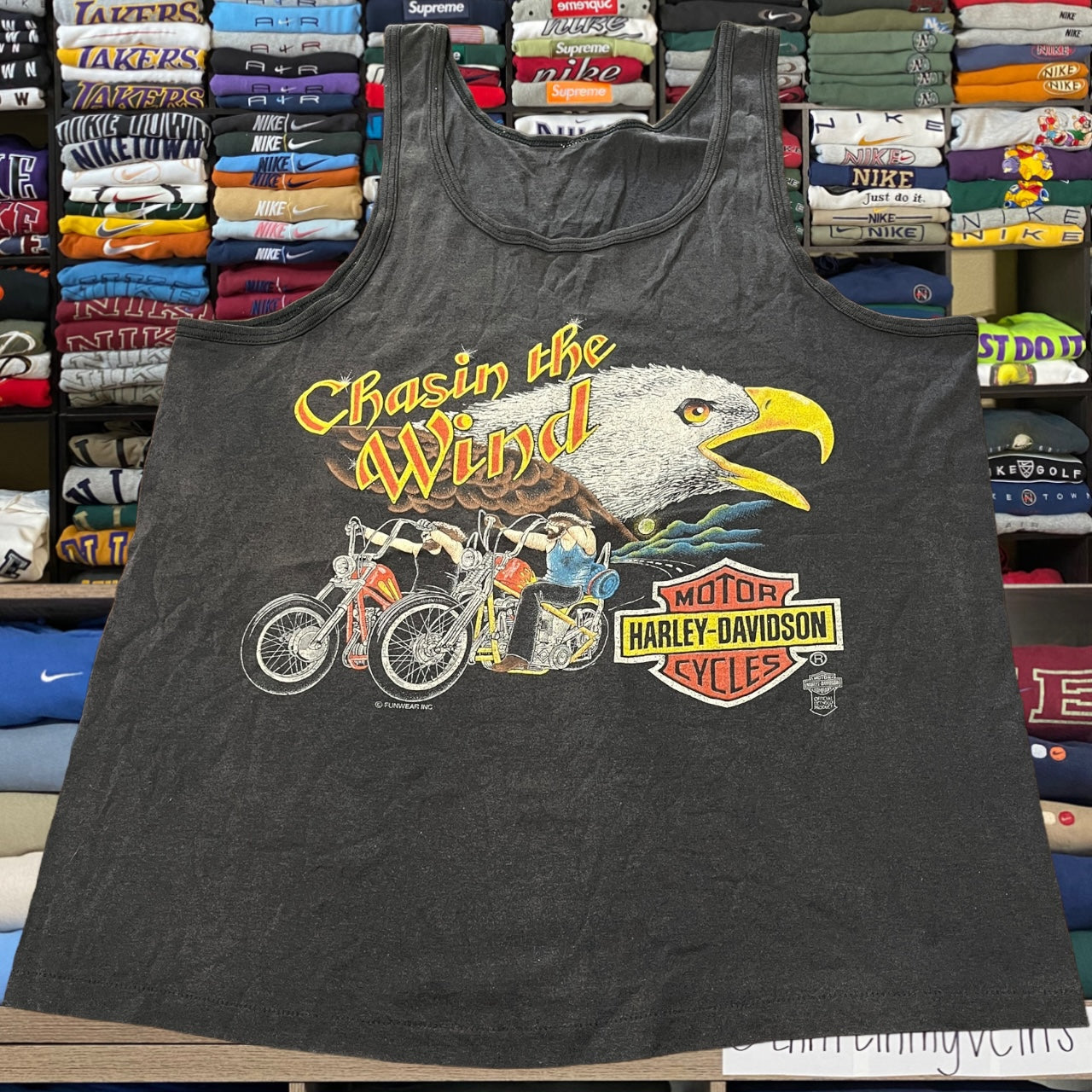 Vintage 1991s harley davidson biker tank shirt