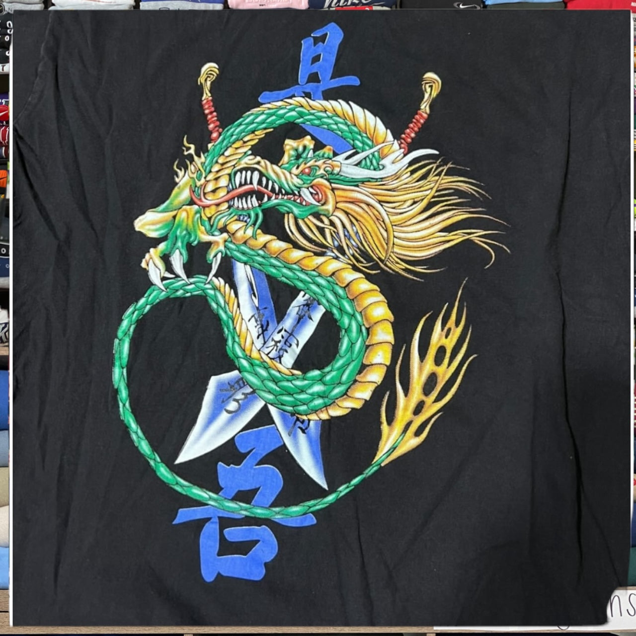 Y2K Dragon sword skater shirt