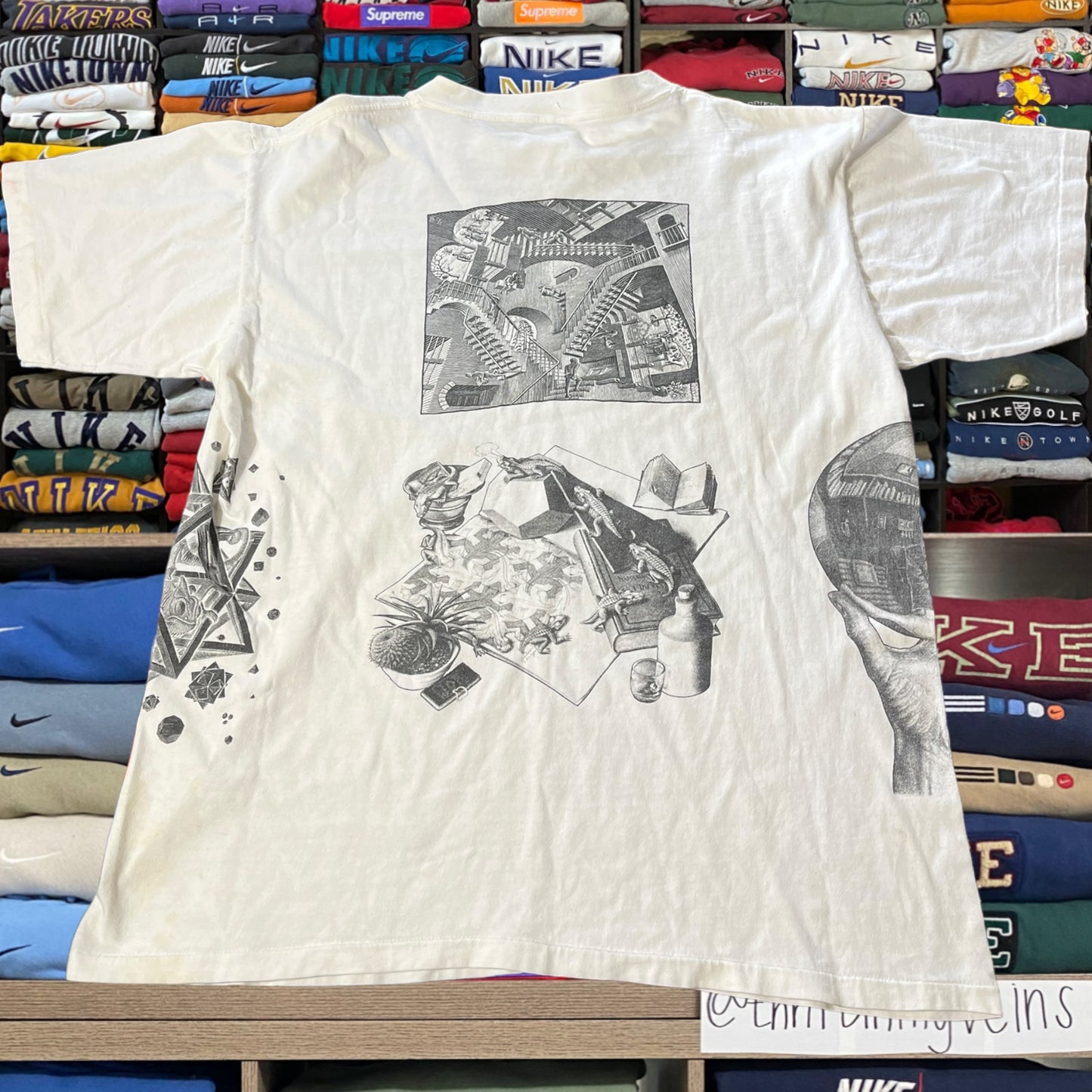 90s mc Escher art all over print