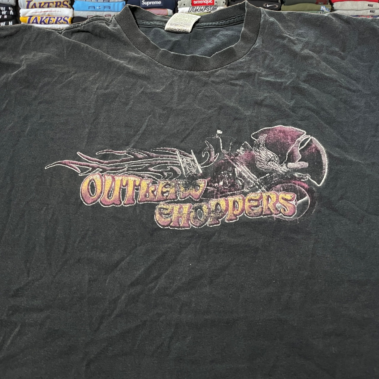 Vintage outlaw choppers biker motorcycle style shirt