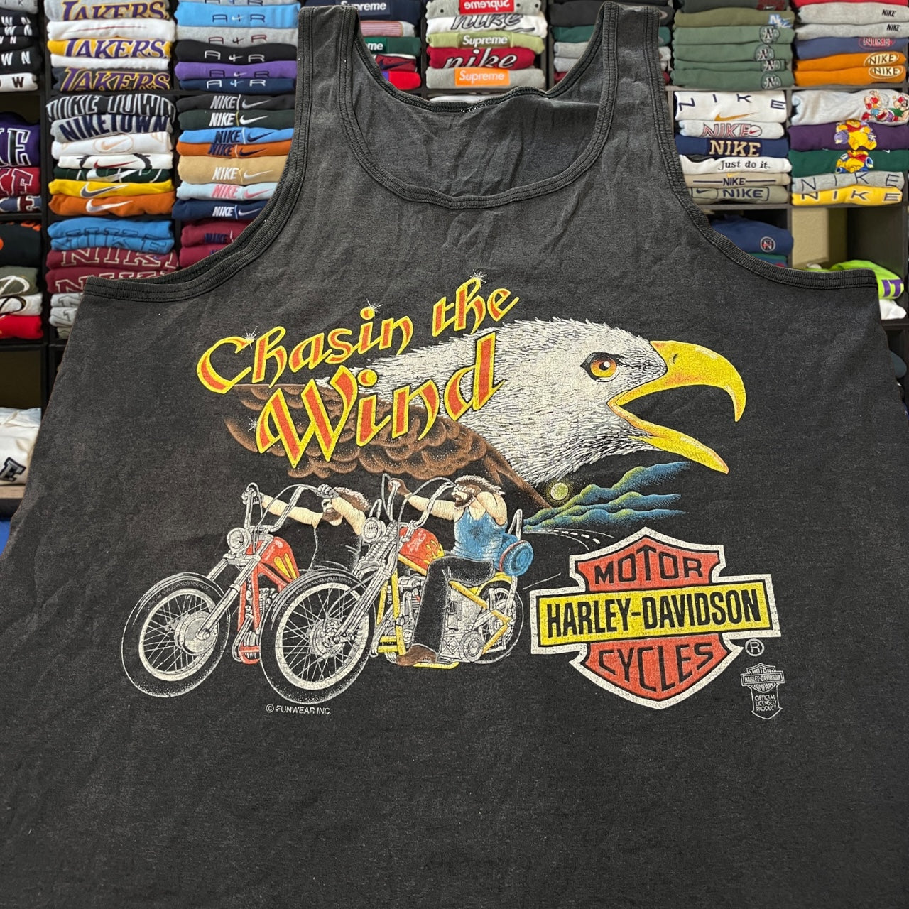 Vintage 1991s harley davidson biker tank shirt