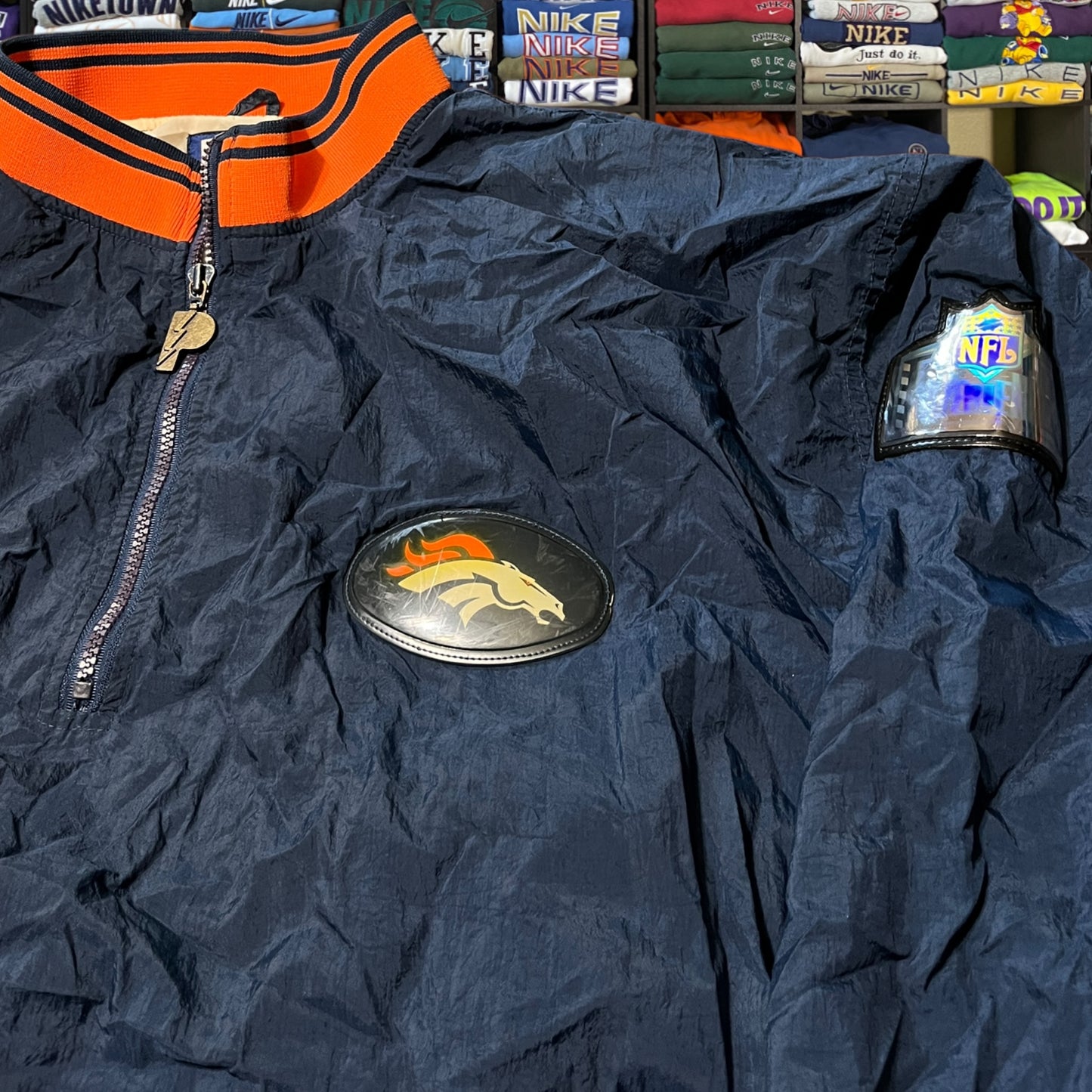 90s Denver broncos quarter zip sweater