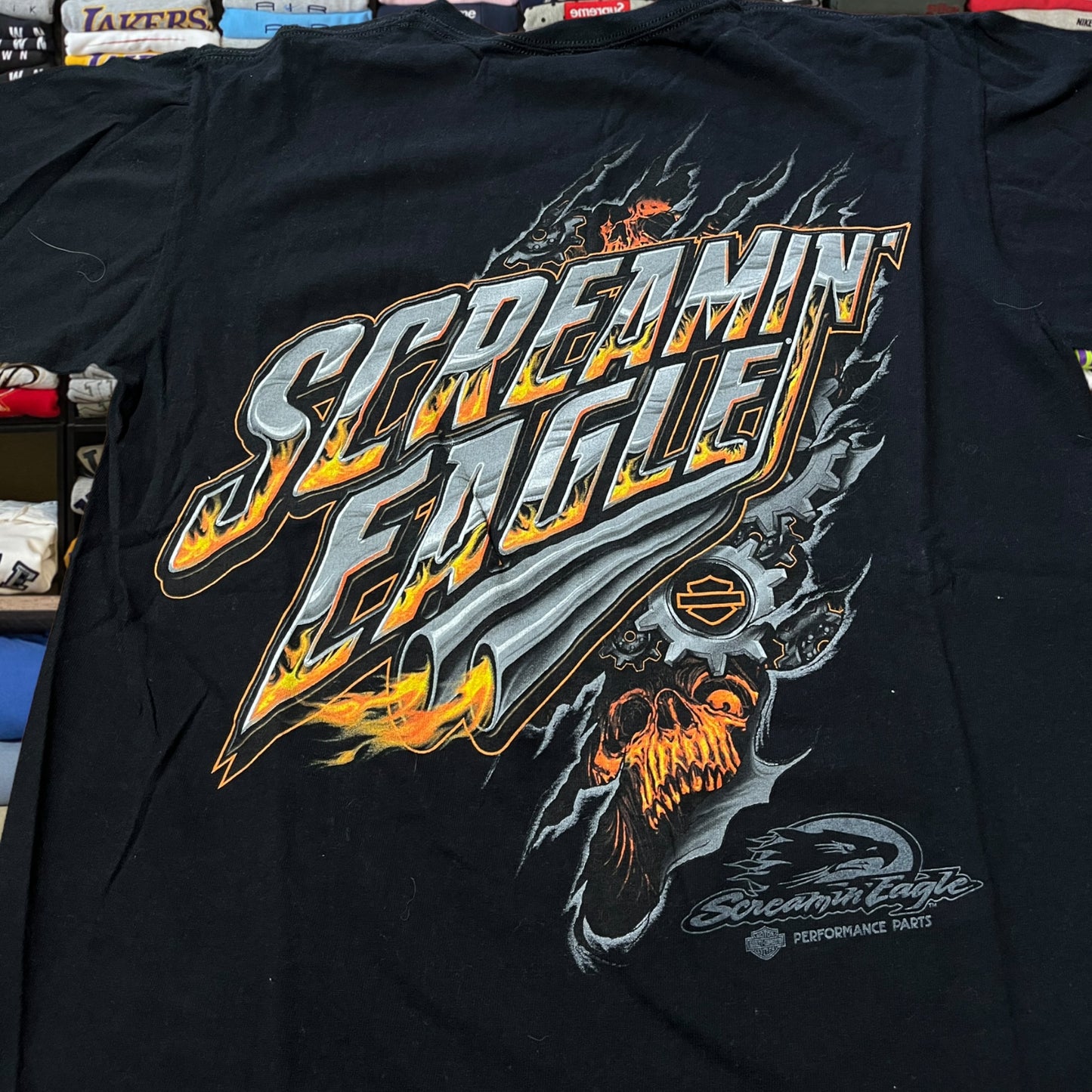 Y2K flame Harley Davidson biker motorcycle