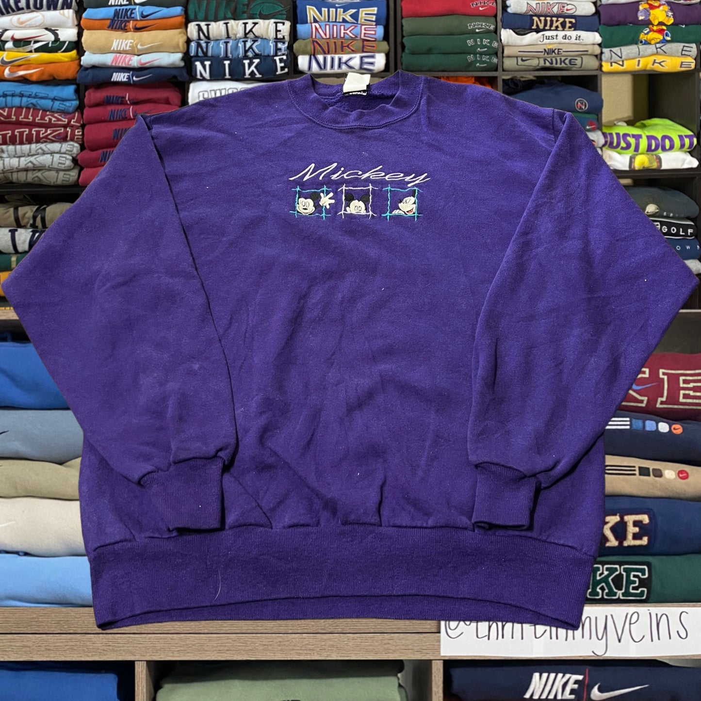90s Mickey Mouse purple sweater